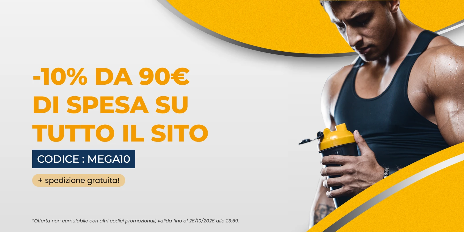 -10% a partire da 90 € di spesa su tutto il sito + spedizion